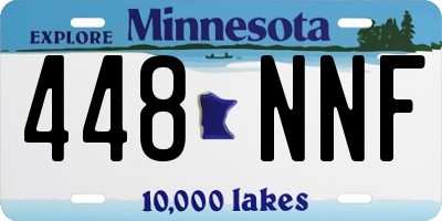 MN license plate 448NNF