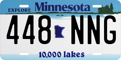 MN license plate 448NNG