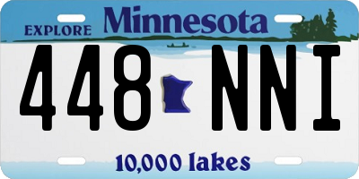 MN license plate 448NNI