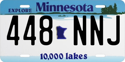 MN license plate 448NNJ