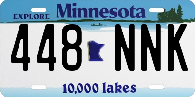 MN license plate 448NNK