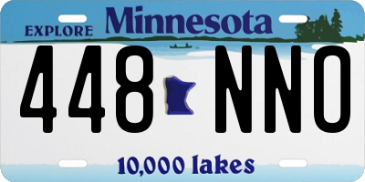 MN license plate 448NNO