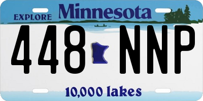 MN license plate 448NNP