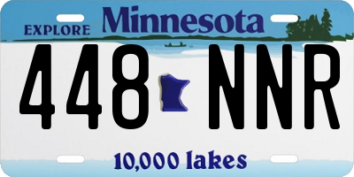 MN license plate 448NNR