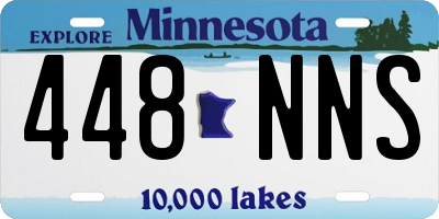 MN license plate 448NNS