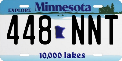 MN license plate 448NNT
