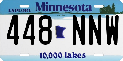 MN license plate 448NNW