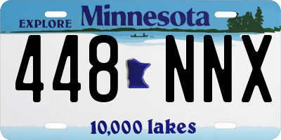 MN license plate 448NNX