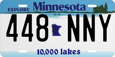 MN license plate 448NNY
