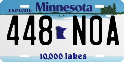 MN license plate 448NOA