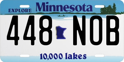 MN license plate 448NOB