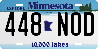 MN license plate 448NOD