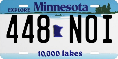 MN license plate 448NOI