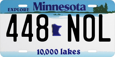MN license plate 448NOL