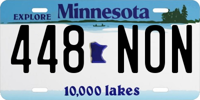 MN license plate 448NON