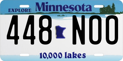 MN license plate 448NOO