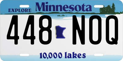 MN license plate 448NOQ
