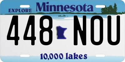 MN license plate 448NOU