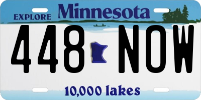 MN license plate 448NOW