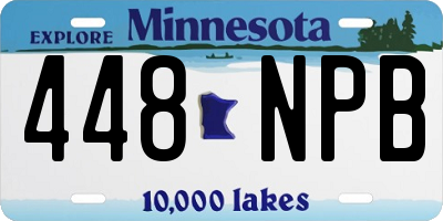 MN license plate 448NPB