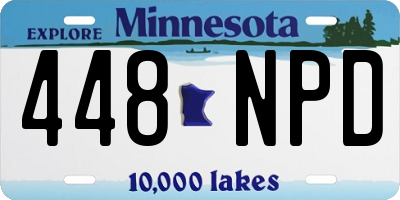 MN license plate 448NPD