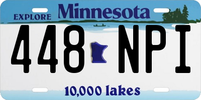 MN license plate 448NPI
