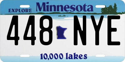 MN license plate 448NYE