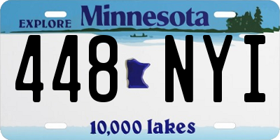 MN license plate 448NYI