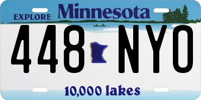 MN license plate 448NYO