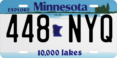 MN license plate 448NYQ
