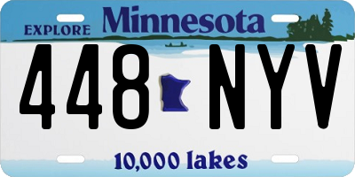 MN license plate 448NYV