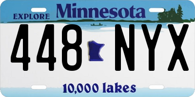 MN license plate 448NYX