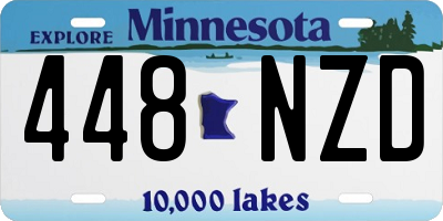 MN license plate 448NZD