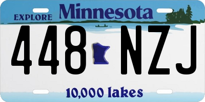 MN license plate 448NZJ