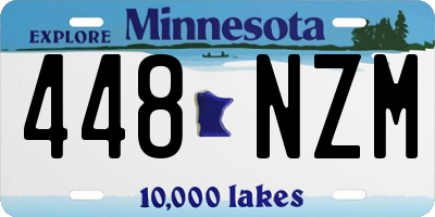 MN license plate 448NZM