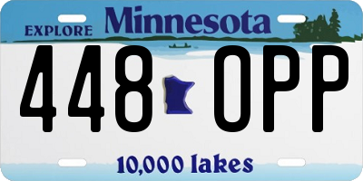 MN license plate 448OPP