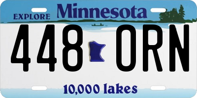 MN license plate 448ORN