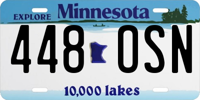 MN license plate 448OSN