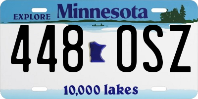 MN license plate 448OSZ
