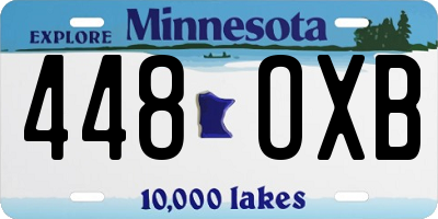 MN license plate 448OXB