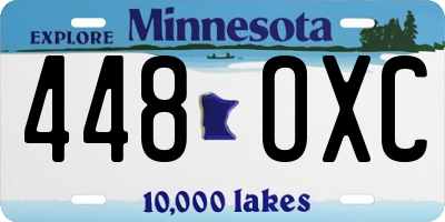 MN license plate 448OXC