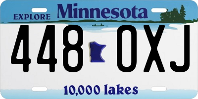 MN license plate 448OXJ