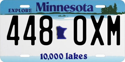 MN license plate 448OXM