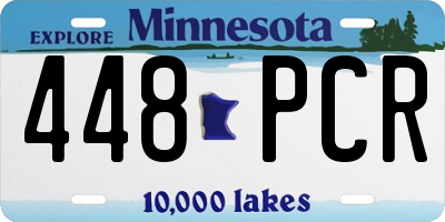 MN license plate 448PCR