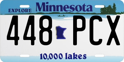 MN license plate 448PCX