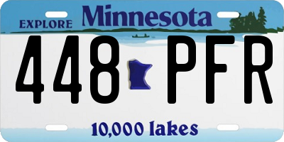 MN license plate 448PFR