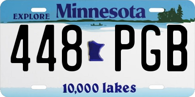 MN license plate 448PGB