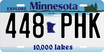 MN license plate 448PHK