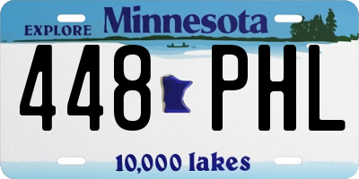 MN license plate 448PHL