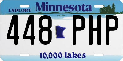 MN license plate 448PHP